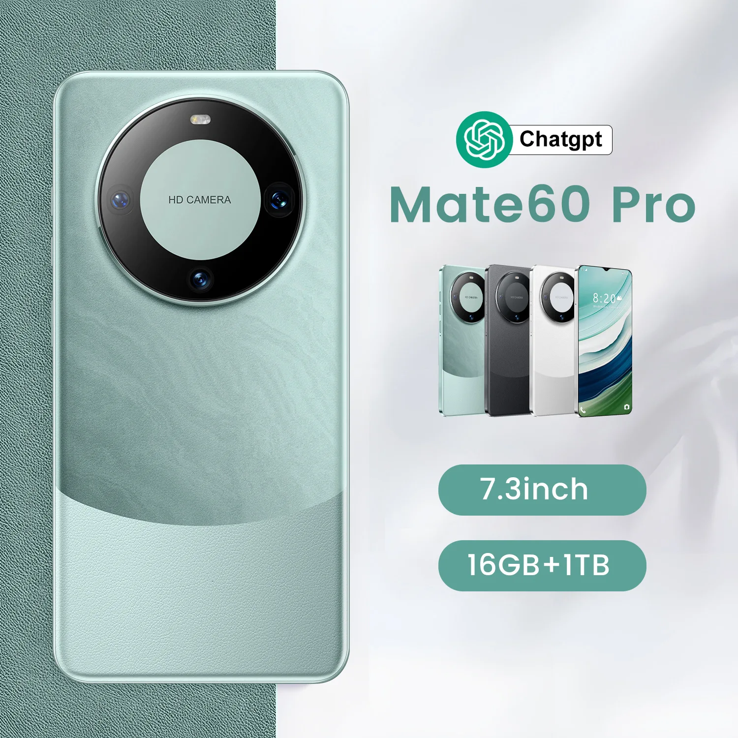 Hot Selling Mate 60 Pro + 12gb + 512gb 24mp + 64mp Face Unlock Full Display Android 10.0 Smartphone - immagine 5