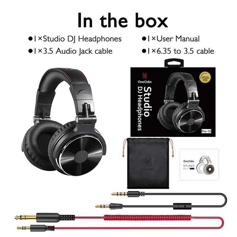 Oneodio Over Ear Headphones Hifi Studio DJ Headphone Wired Monitor Music Gaming Headset Earphone For Phone Computer PC With Mic - immagine 6