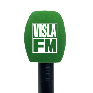 Customized Flocking Microphone Foam Printing Covers Mic Windscreen Logo Sponge Windsshield For TV Stations Reporters Interview